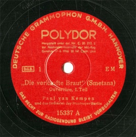 ySPՁzDE Polydor 15337 Paul van Kempen uDie verkaufte BrautvOuverture,T.Teil/U.Teil