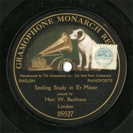 【SP盤】GB HMV 05527 W.Backhaus Seeling Study
