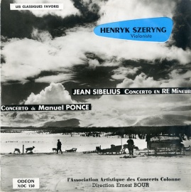 FR ODEON ODX159 ヘンリク・シェリング シベリウス、ポンセ:ヴァイオリン協奏曲