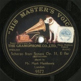 ySPՁzGB HMV 5572 Mr.Mark Hambourg Scherzo from Sonata