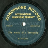 ySPՁzGB ZONOPHONE X-41027  THE WRECK OF A TROOPSHOP